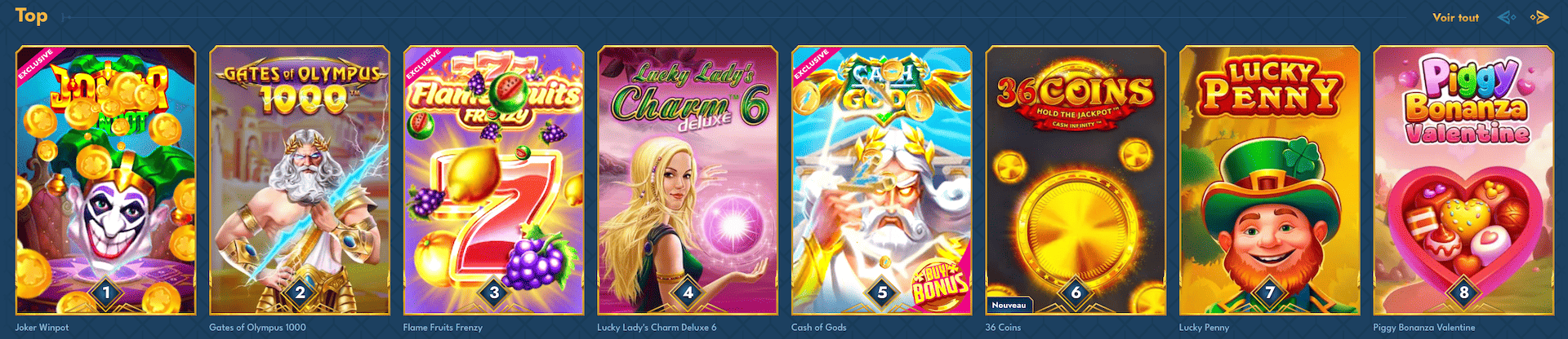 oceanspincasino jeux